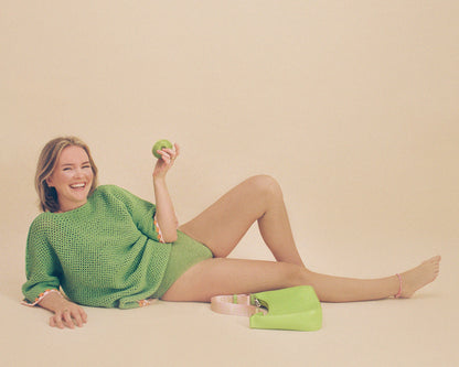 Lime | Heklet t-skjorte kjole | Frisk