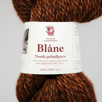 Hillesvåg Blåne – 100 % norsk pelsull – 100 g ≈ 114 m