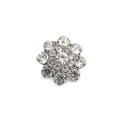 KN481 Metall/diamant 15mm | Bling Knapp