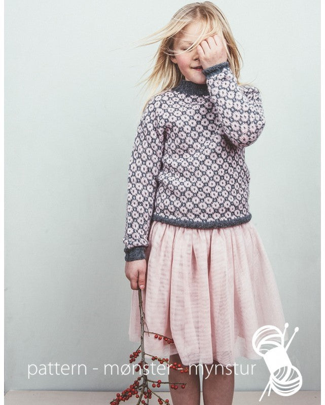 model6-NB26 Mønstret trøje til piger | Digital Oppskrift