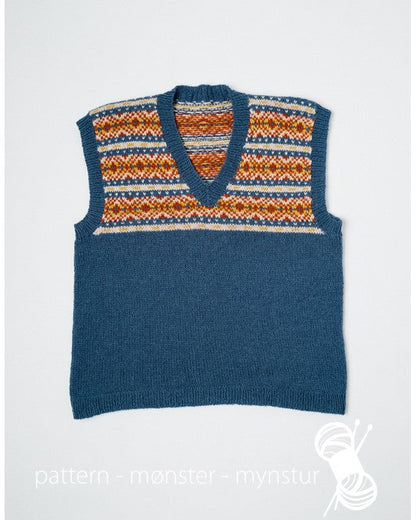 Retro vest til herre | Navia | Strikkepakke