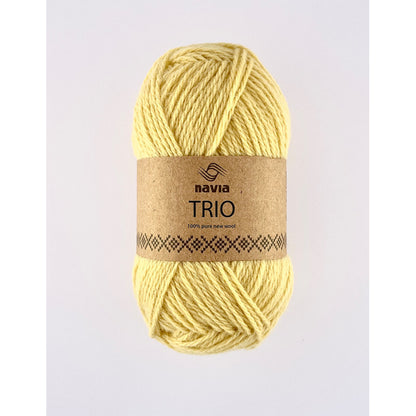 Navia Trio – Færøysk ull, Shetlandsull, Australsk lamull – 50 g ≈ 120 m