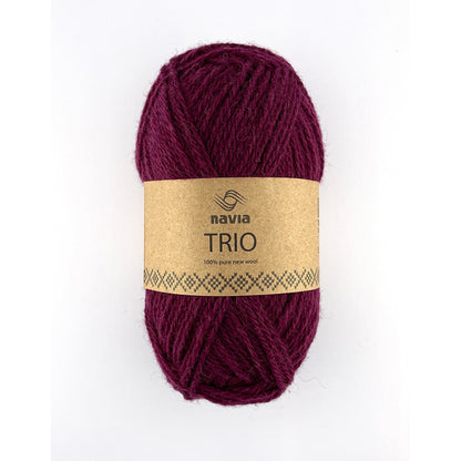 Navia Trio – Færøysk ull, Shetlandsull, Australsk lamull – 50 g ≈ 120 m